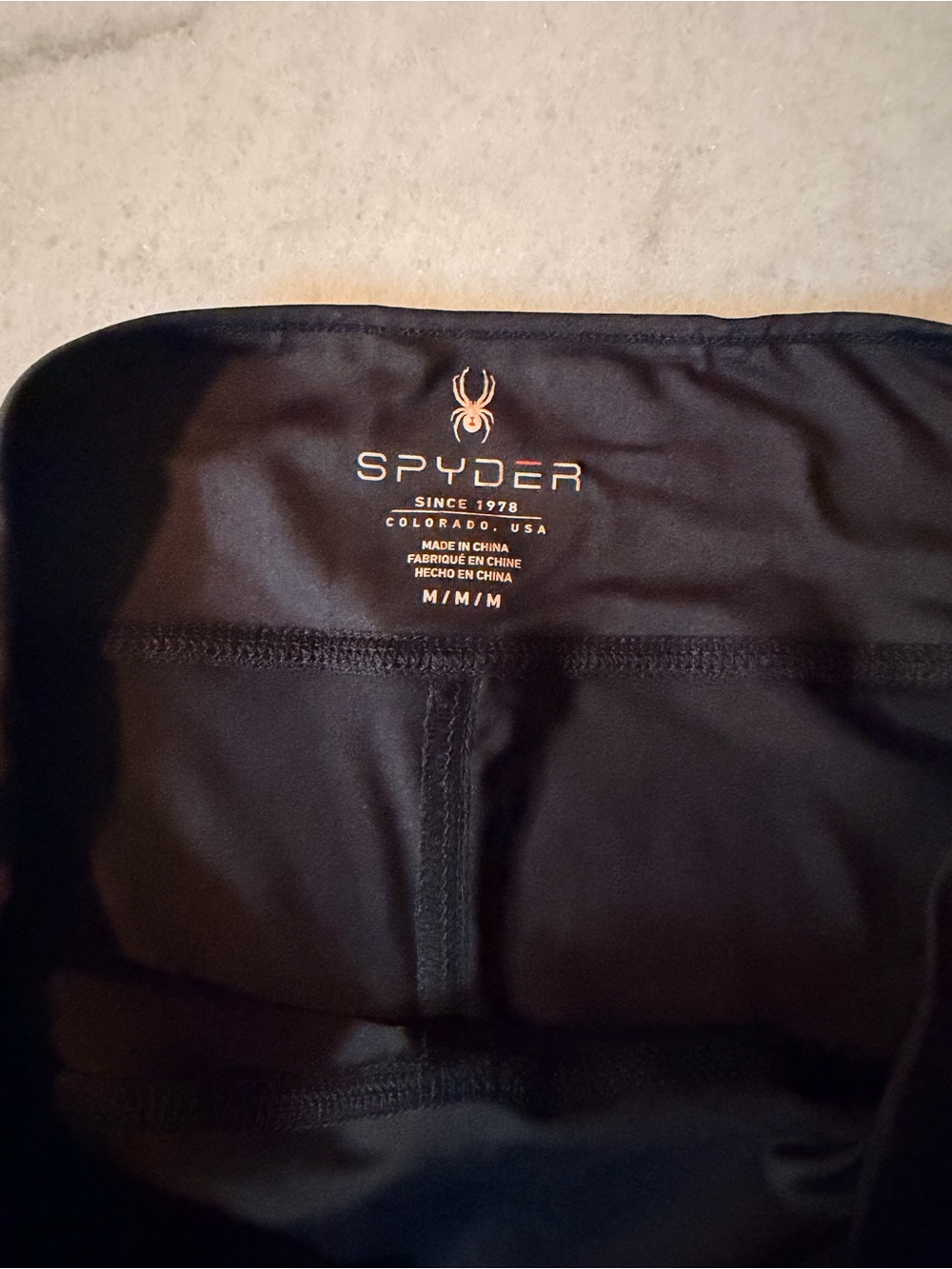 Spyder Black Active Leggings with Side Logo - Picture 3 of 4